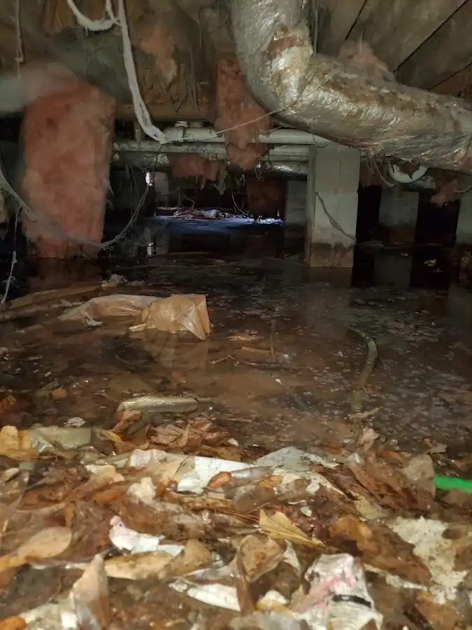 Crawl space flood assessment for Commercial Water Damage Restoration in Chesterfield